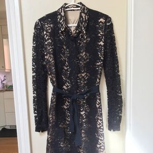 navy lace dress size small like new!